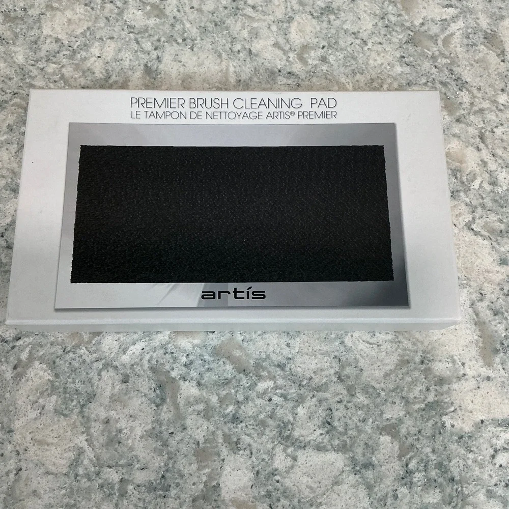 Artis Makeup Brush Cleaning Pad Premier Silver Chrome Antimicrobial Microfiber